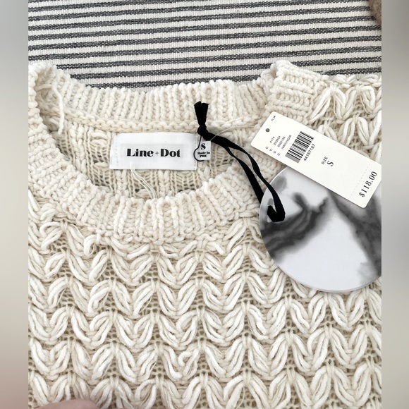 NWT Line + Dot Cream Knit Sweater - Picture 2 of 4